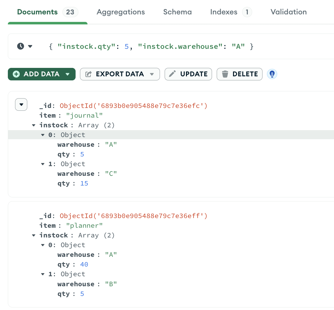 Query matching quantity and warehouse location